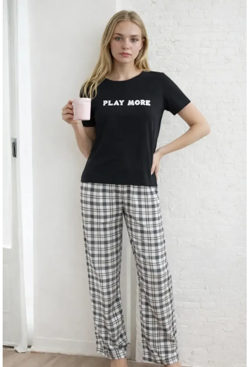 Kısa Kollu Konfor Pijama Takımı