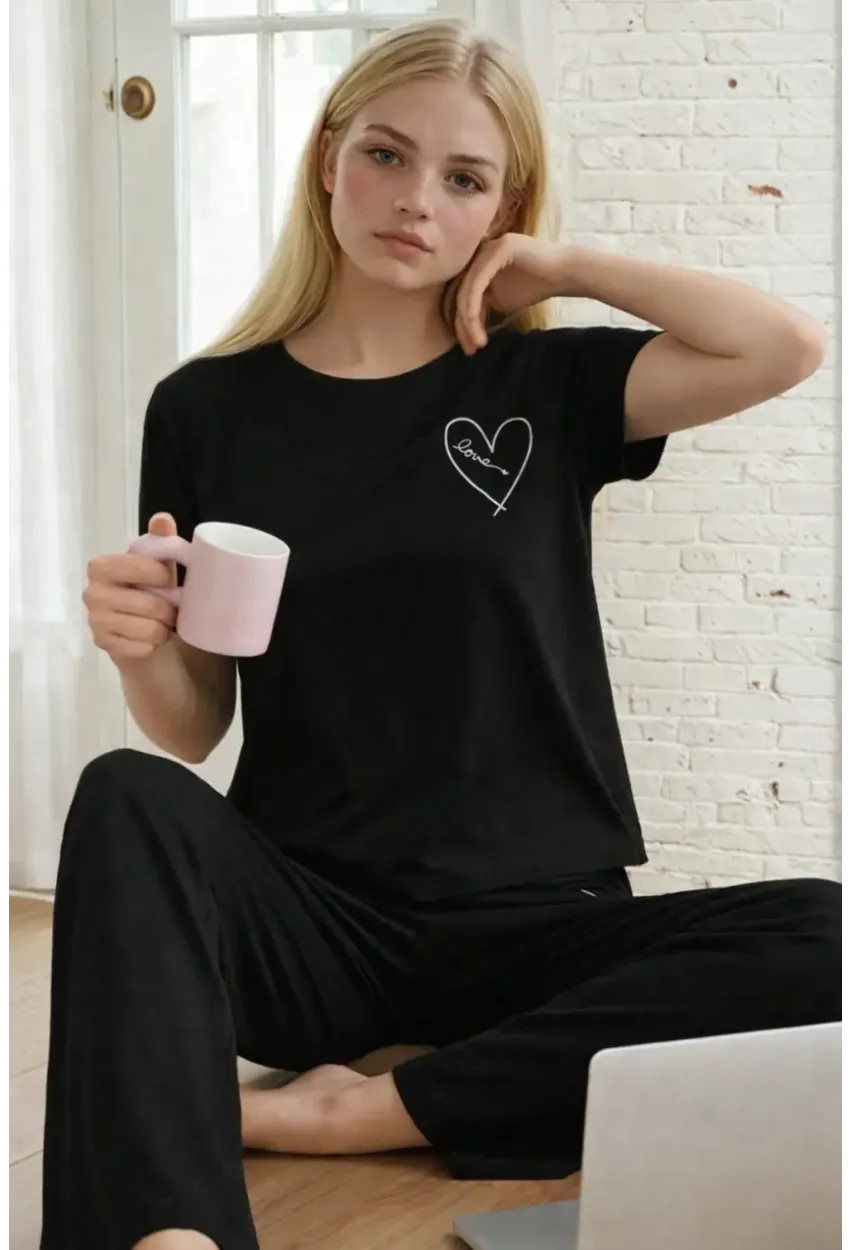 Kısa Kollu Konfor Pijama Takımı