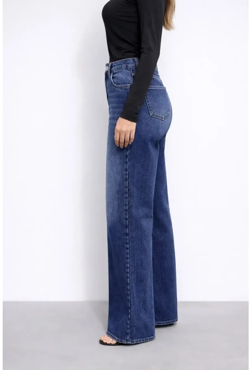 Lacivert İspanyol Paça Jean