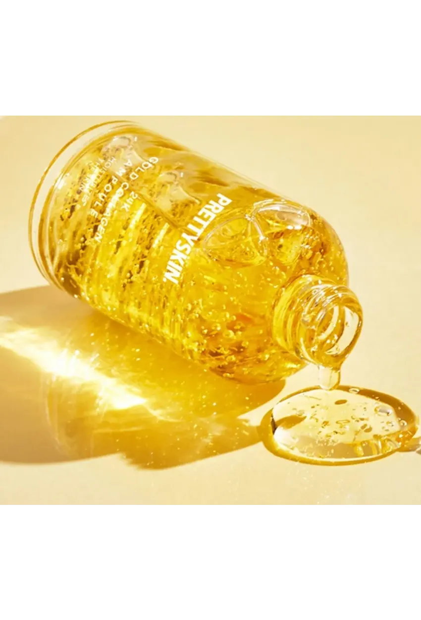 PRETTYSKIN 24K Gold Collagen Ampoule 50 ml | Altın ve Kolajen İçerikli Sıkılaştırıcı Yüz Serumu