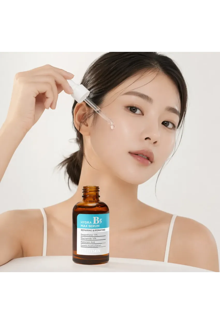 PRETTYSKIN Hydra B5 Max Serum 50 ml | Niacinamide %10 & Panthenol %10 Nemlendirici Leke Karşıtı Yüz Serumu