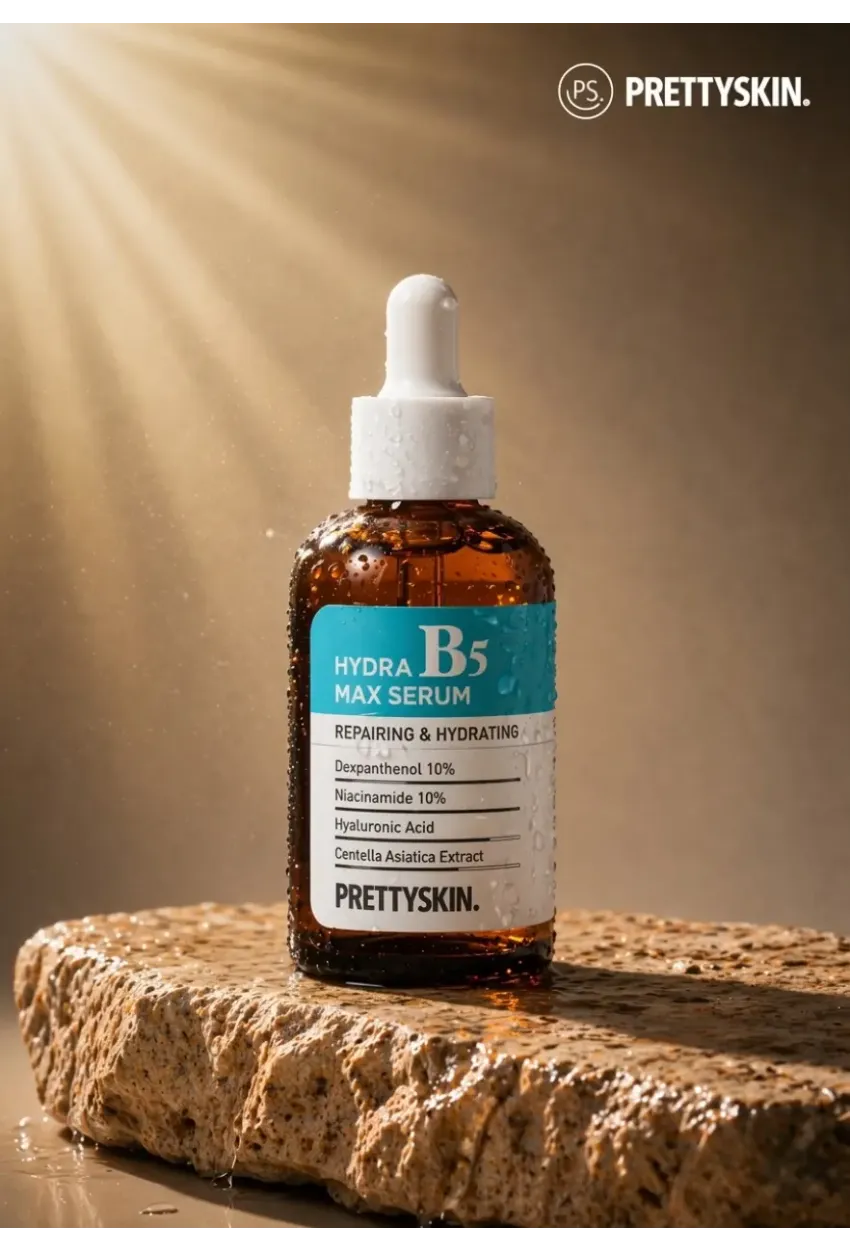 PRETTYSKIN Hydra B5 Max Serum 50 ml | Niacinamide %10 & Panthenol %10 Nemlendirici Leke Karşıtı Yüz Serumu
