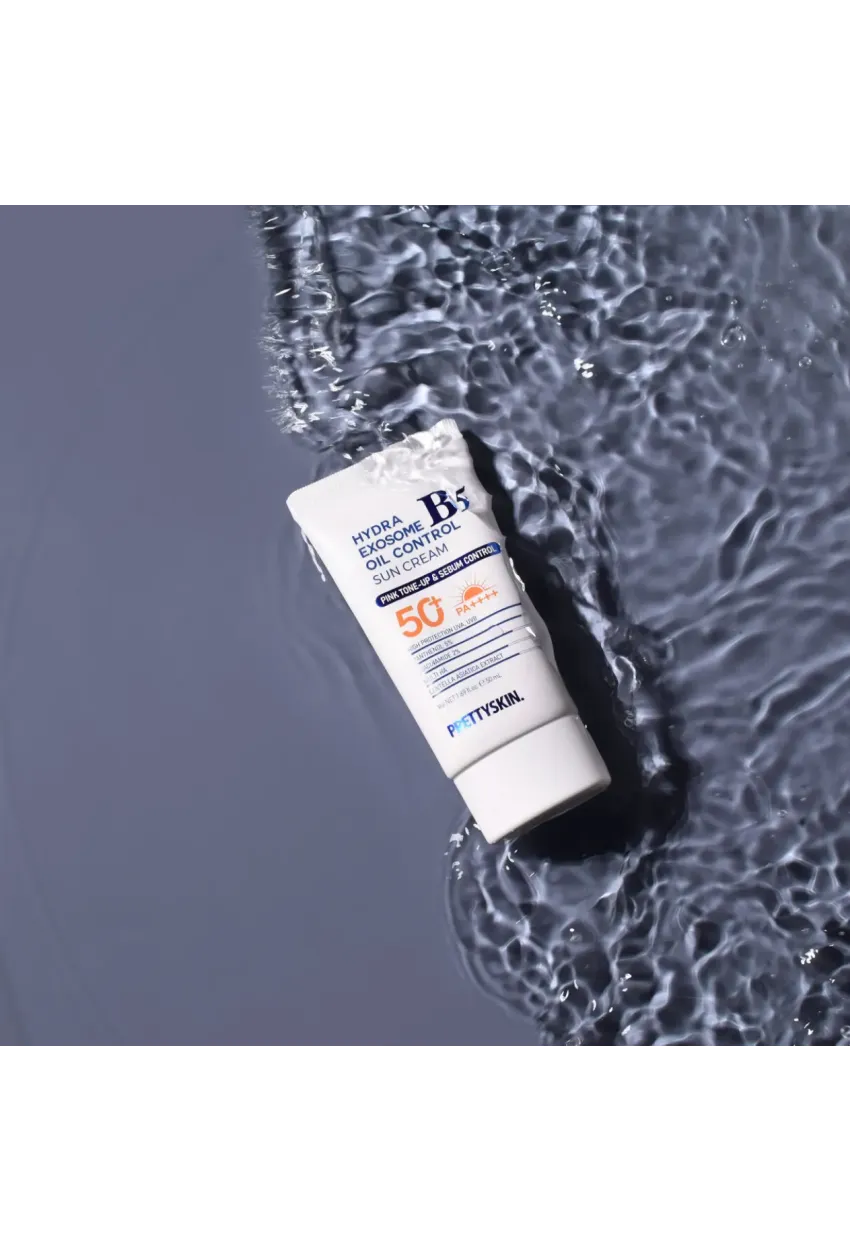 PRETTYSKIN Hydra Exosome B5 Oil Control Sun Cream SPF50+ PA++++ 50 ml | Karma Ciltler İçin Sebum Dengeleyici Güneş Kremi