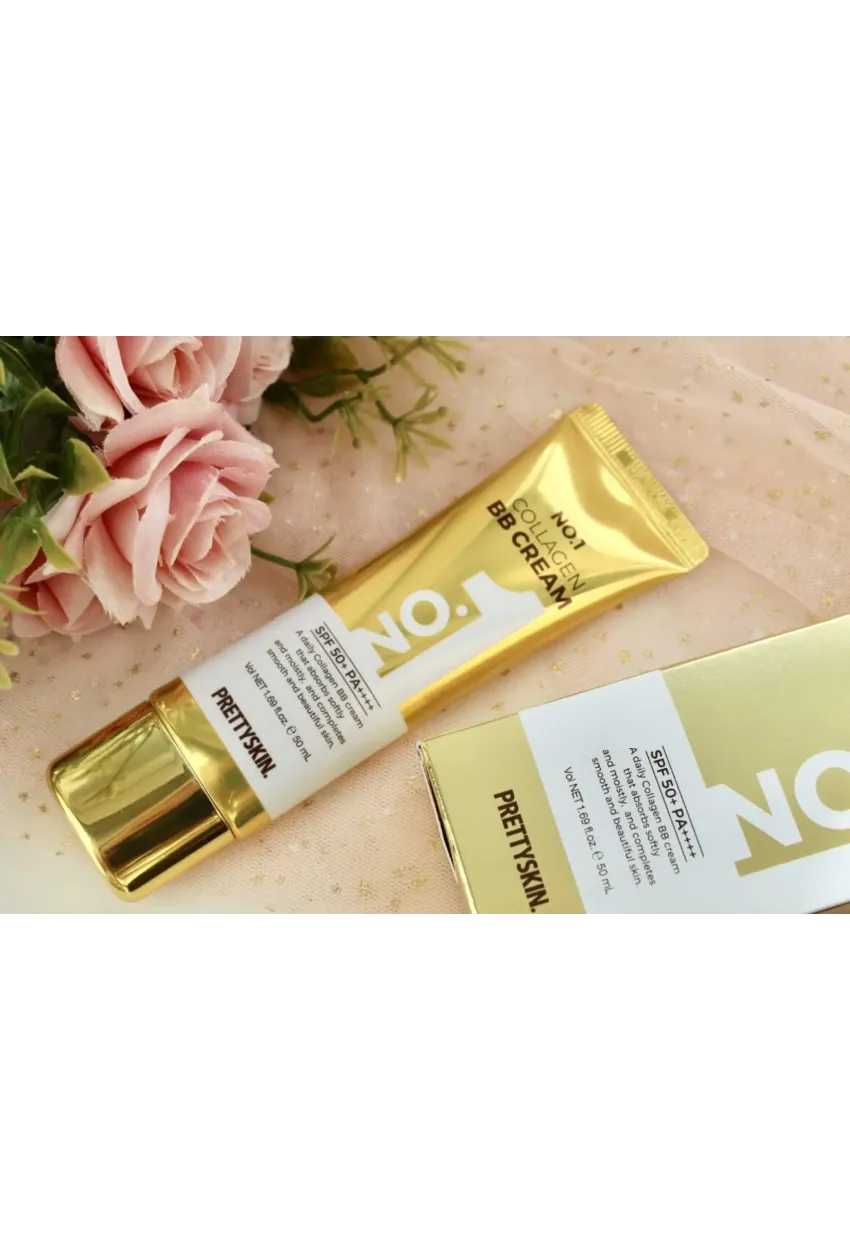 PRETTYSKIN No.1 Collagen BB Cream SPF50+ PA++++ 50 ml | Kolajen İçerikli Kapatıcı ve Nemlendirici BB Krem
