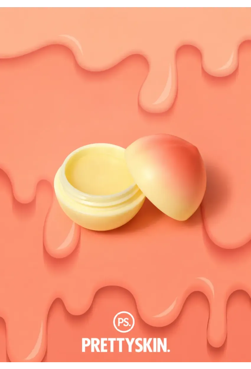 PRETTYSKIN Peach Lip Balm 9 gr | Nemlendirici Şeftali Özlü Dudak Bakım Balmı