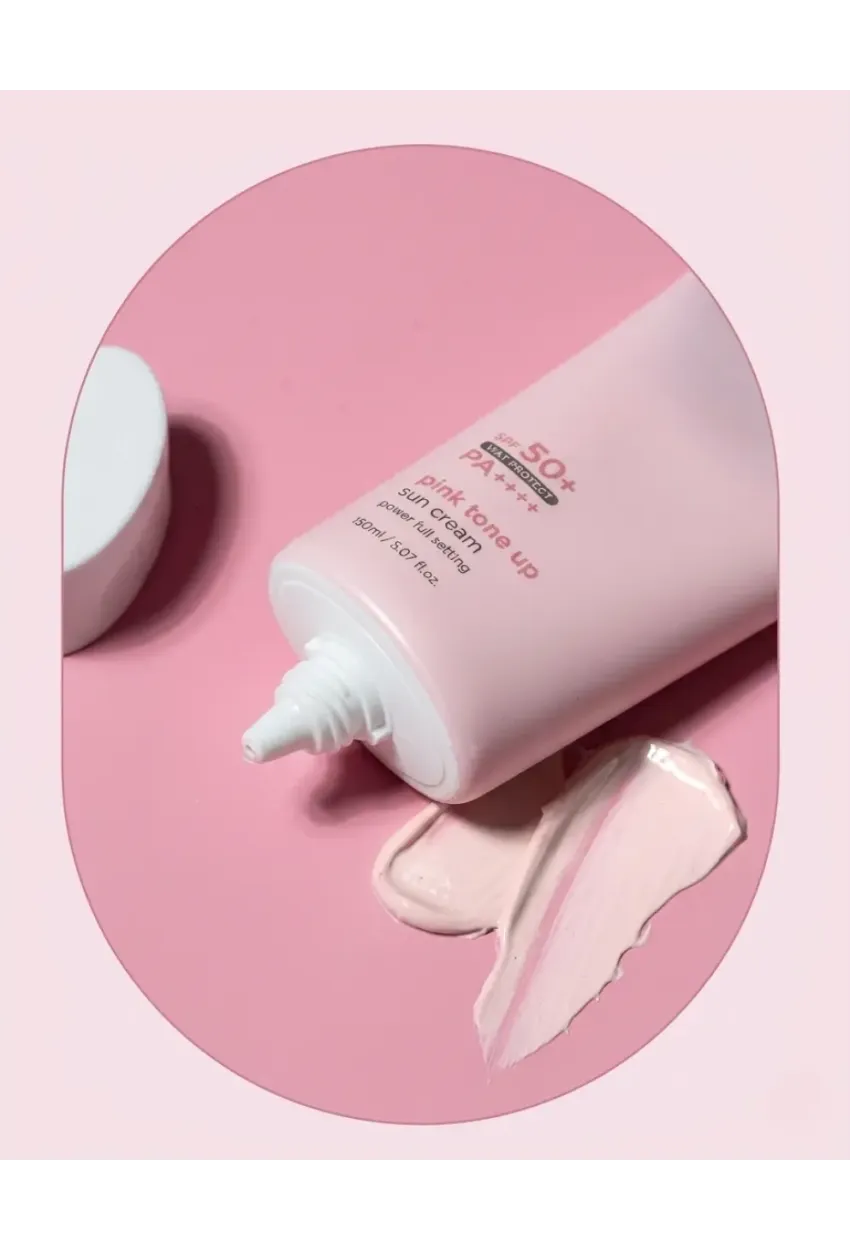 PRETTYSKIN Pink Tone Up Sun Cream SPF50+ PA++++ 50 ml | Pembe Tone Up Etkili Aydınlatıcı Güneş Kremi