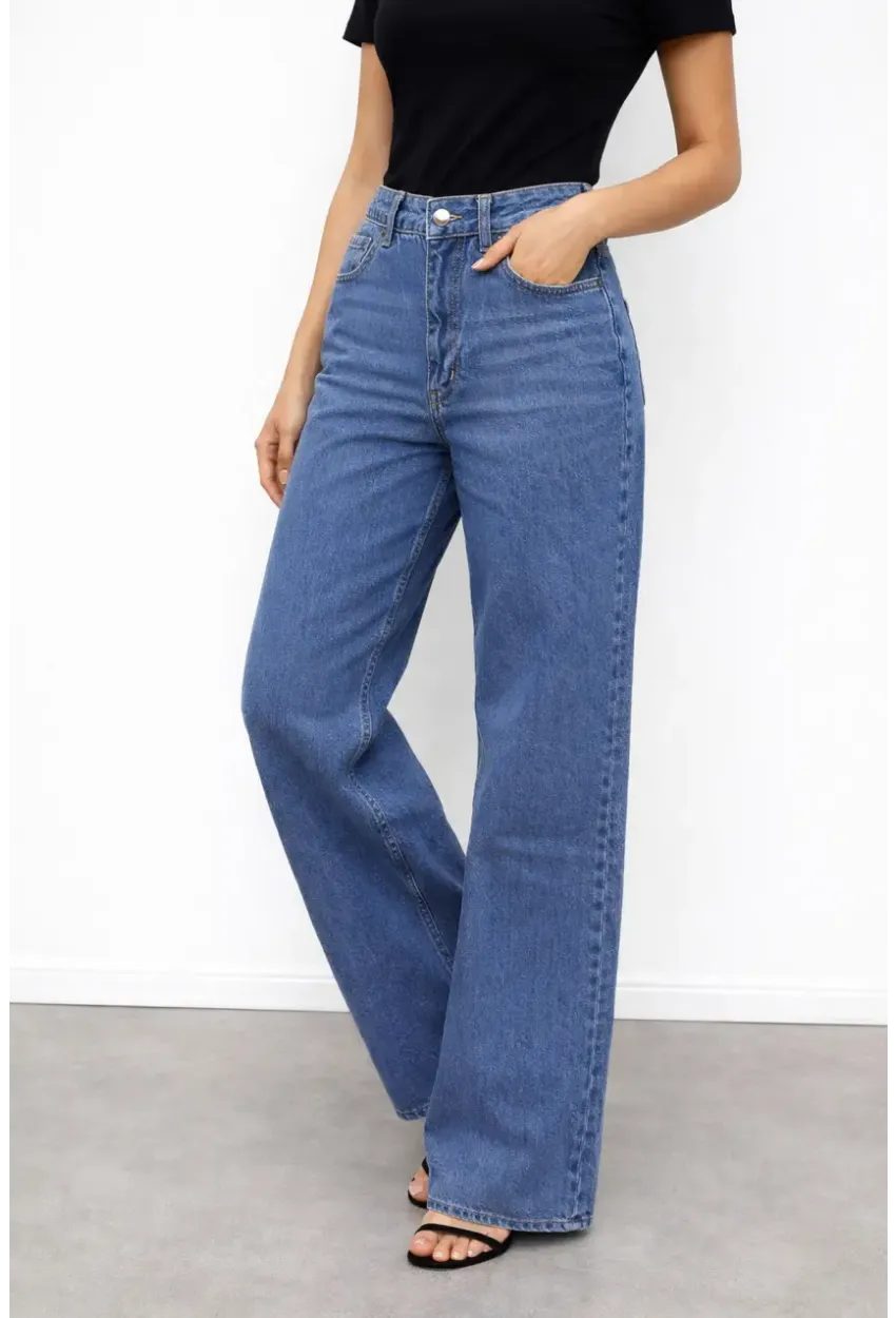 Yüksek Bel Geniş Jean