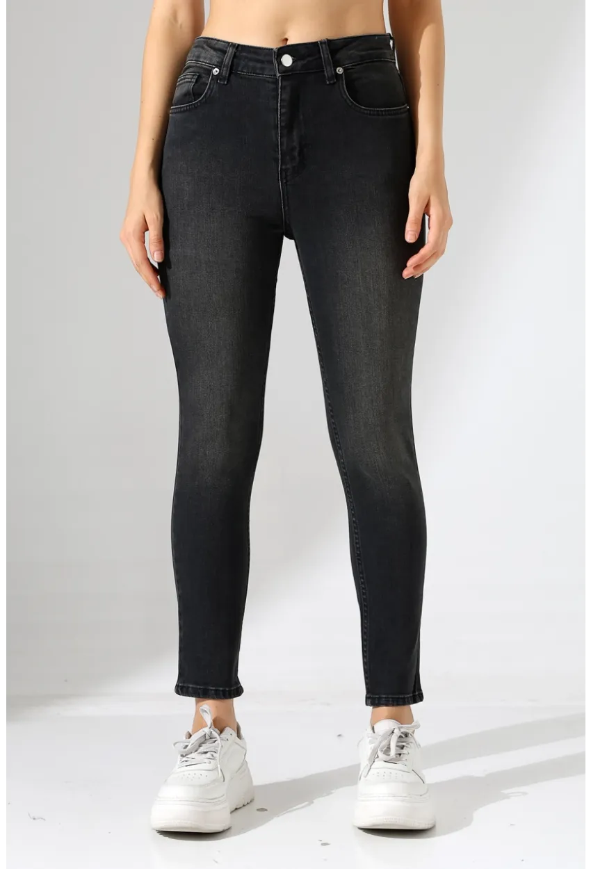Yüksek Bel Siyah Skinny Fit Jean Pantolon