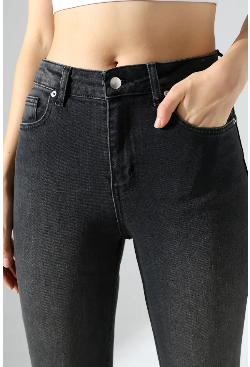Yüksek Bel Siyah Skinny Fit Jean Pantolon