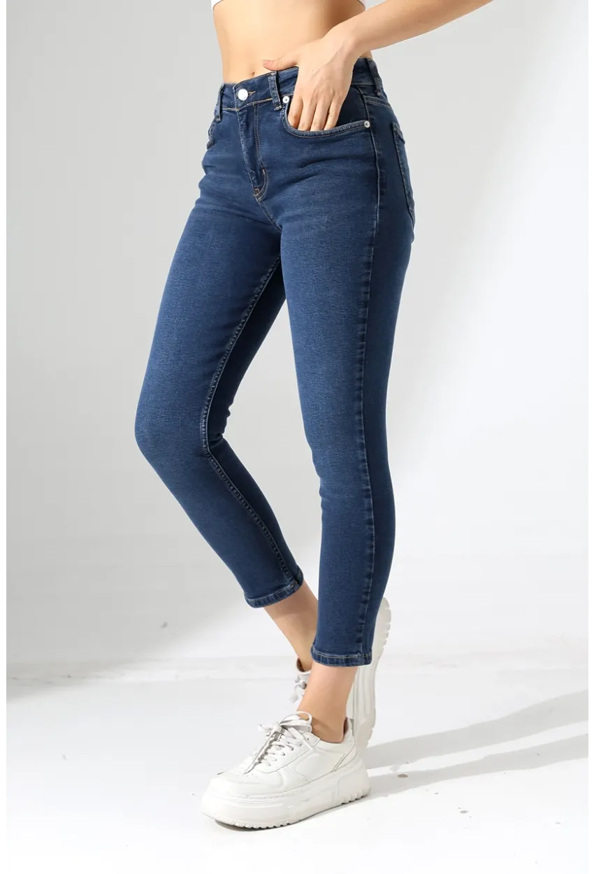 Yüksek Bel Skinny Jean Pantolon