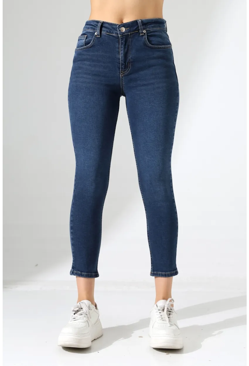 Yüksek Bel Skinny Jean Pantolon
