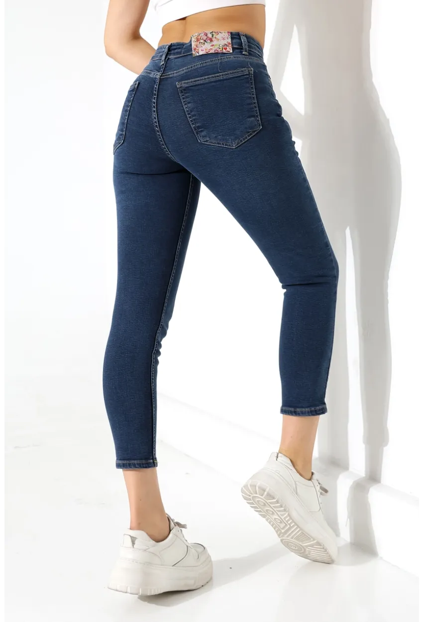 Yüksek Bel Skinny Jean Pantolon