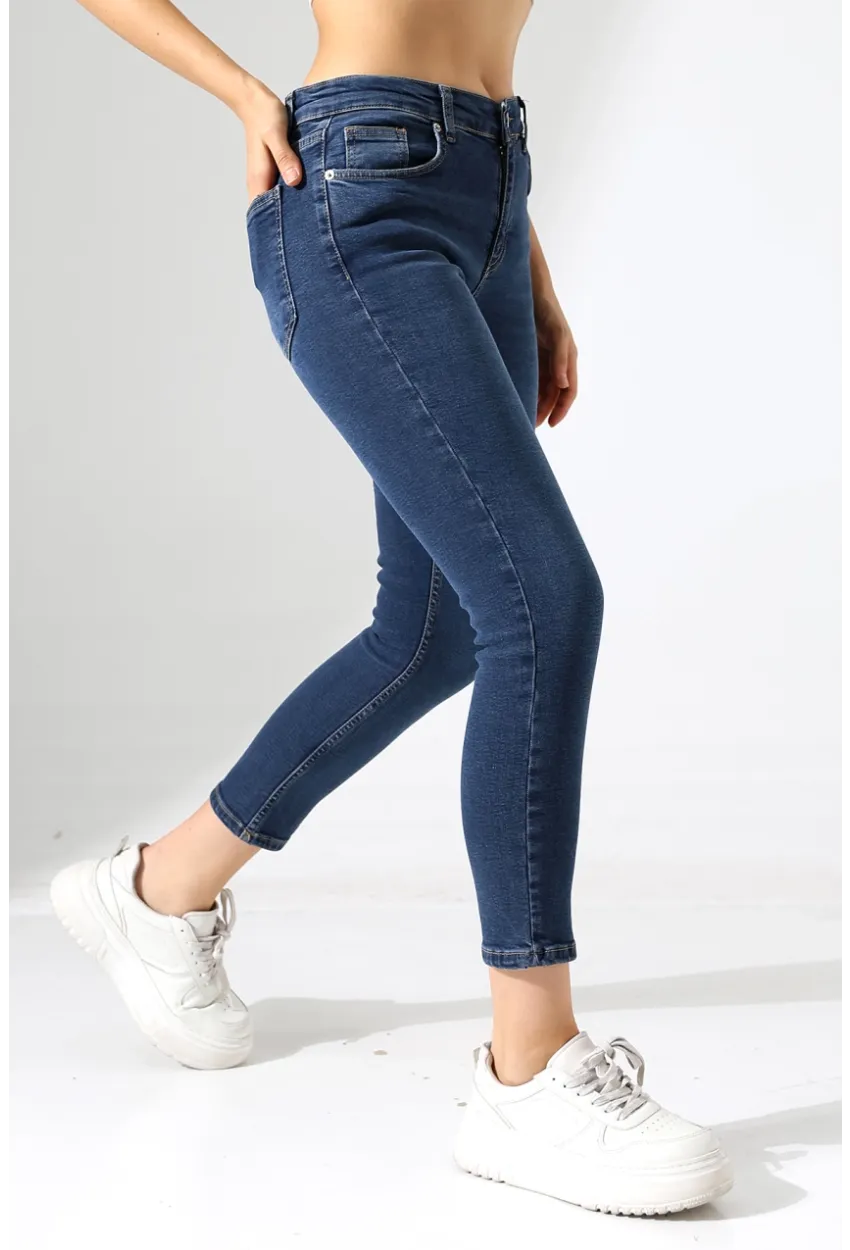Yüksek Bel Skinny Jean Pantolon