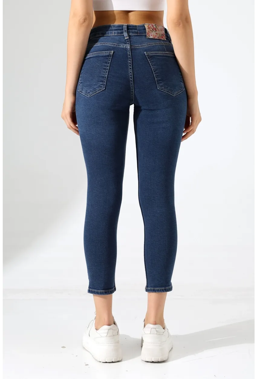 Yüksek Bel Skinny Jean Pantolon