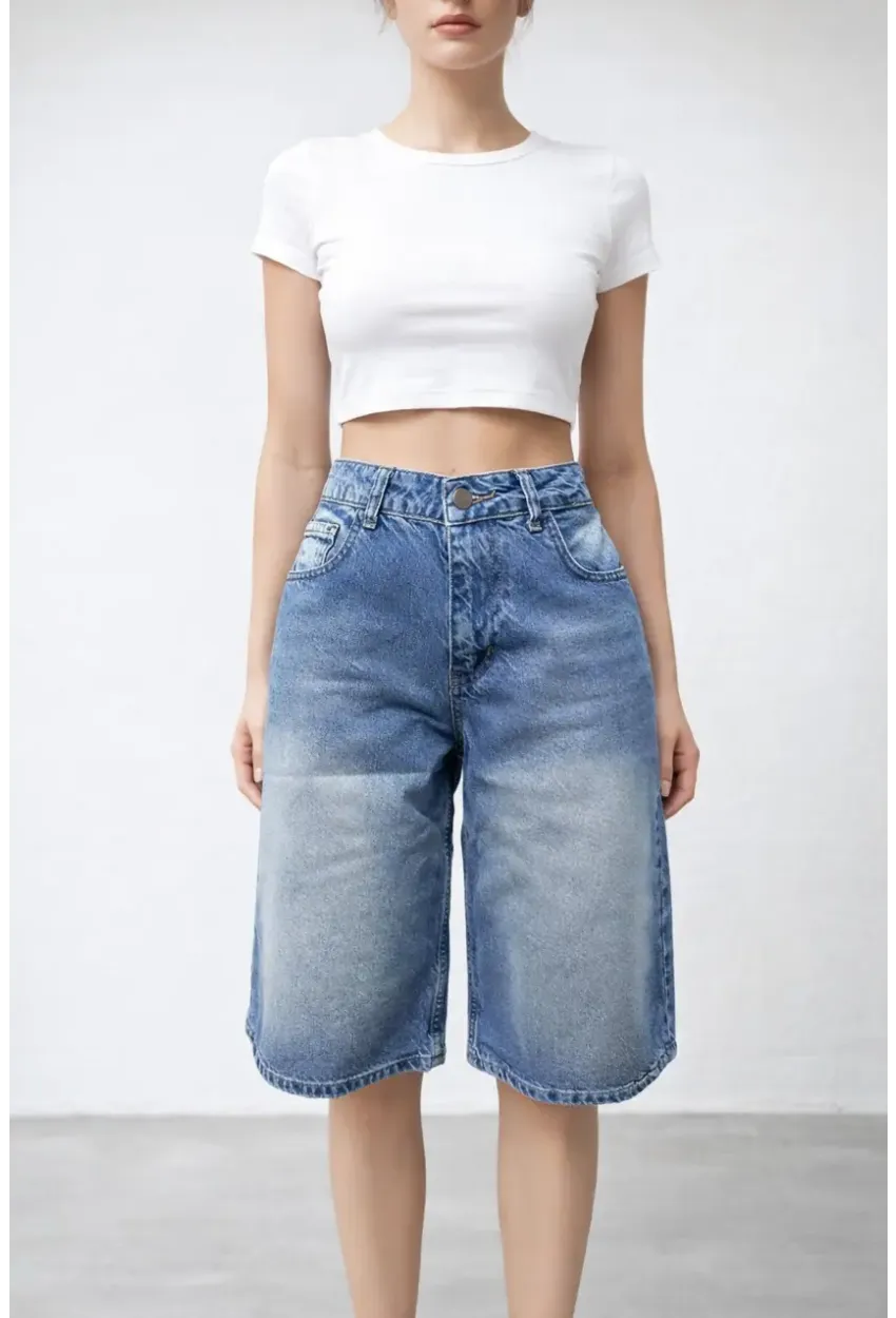 Mavi Bermuda Jean