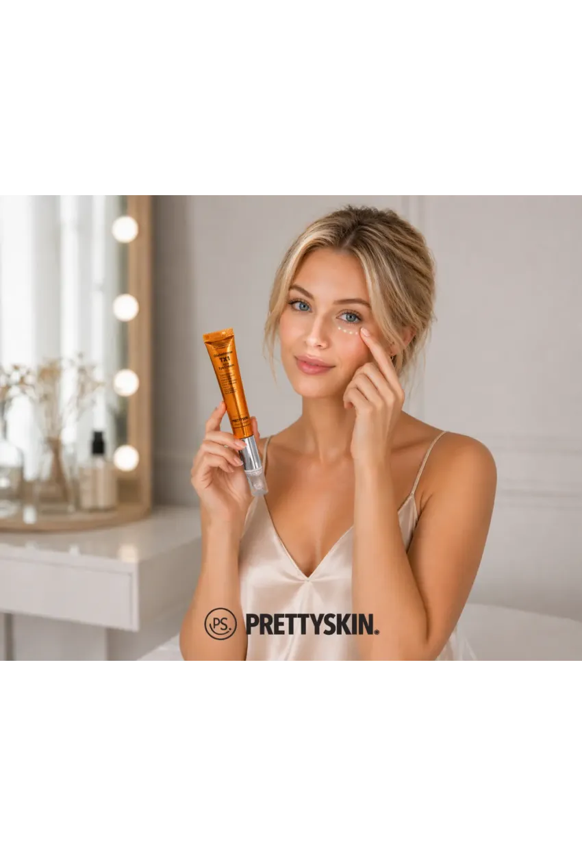 PRETTYSKIN Glutathione TX1 Vita Eye Cream 20 g | Soğutucu Titreşimli Aplikatör Aydınlatıcı ve Kırışıklık Karşıtı Göz Çevresi Kremi