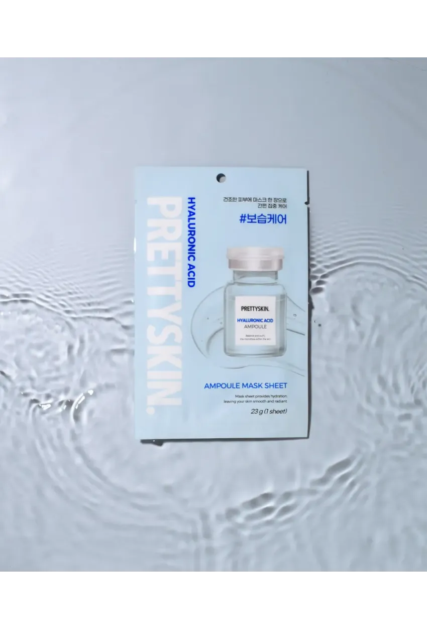 PRETTYSKIN Hyaluronic Acid Ampoule Mask Sheet & Cica Ampoule Mask Sheet 10lu Set 23g