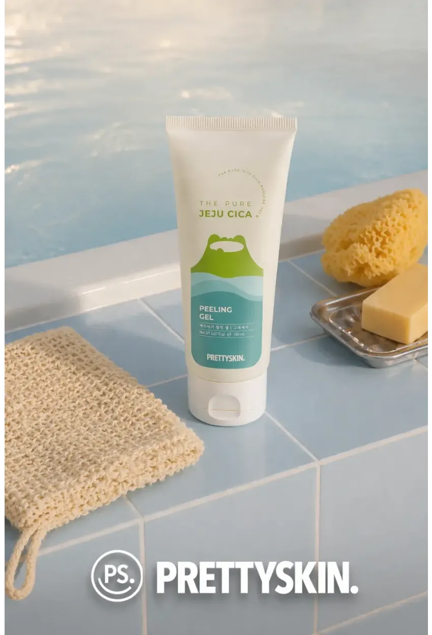 PRETTYSKIN Jeju Cica Peeling Gel – Hassas ve Yağlı Ciltler İçin Yatıştırıcı Peeling 150ml