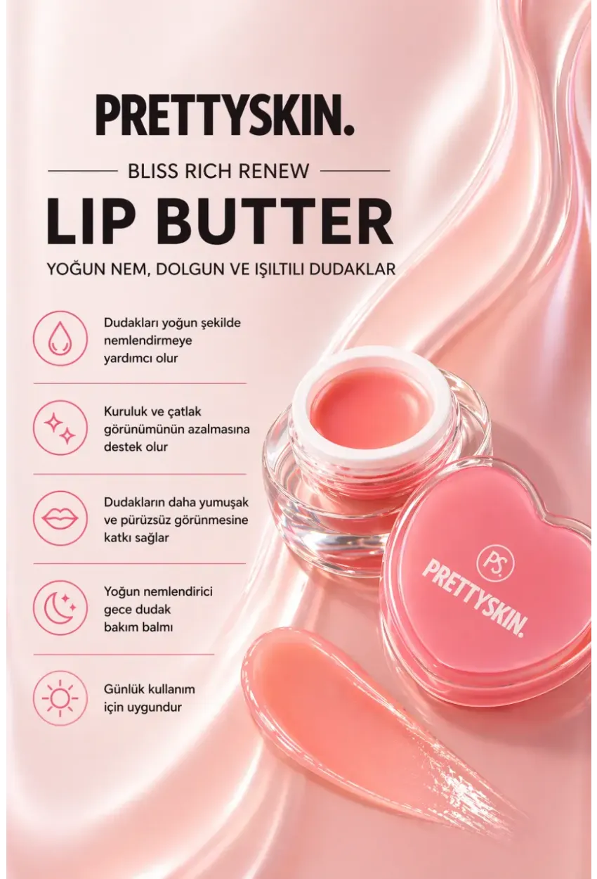 PRETTYSKIN Lip Sleeping Pack Balm 6.5 g | Nemlendirici Dudak Bakım Balmı