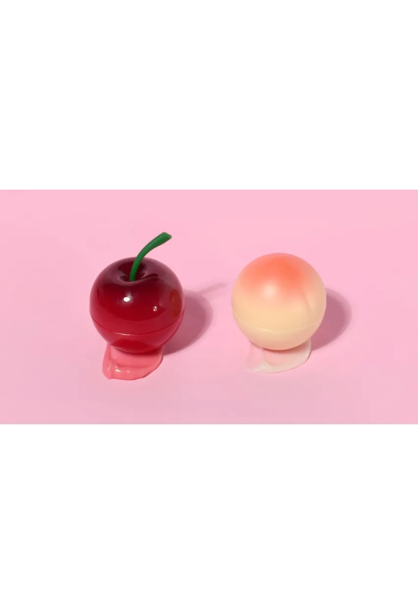 PRETTYSKIN Peach Lip Balm  & Cherry Lip Balm 9g