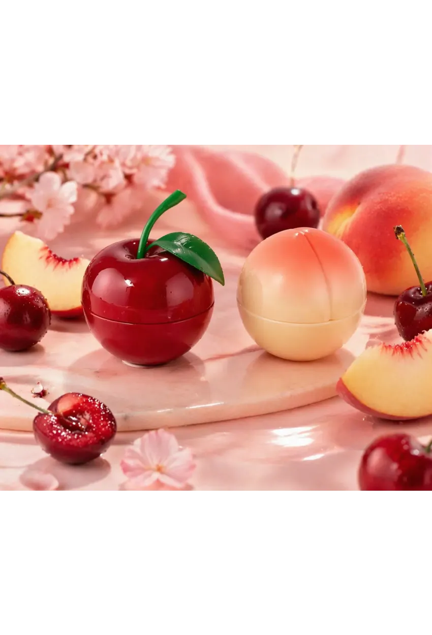 PRETTYSKIN Peach Lip Balm  & Cherry Lip Balm 9g