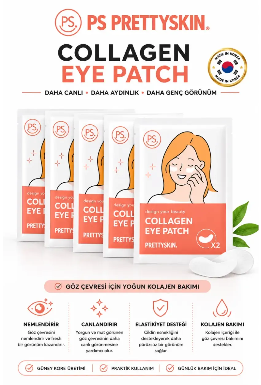 PS PRETTYSKIN Collagen Eye Patch  | Kolajen Göz Altı Maskesi 5li Set