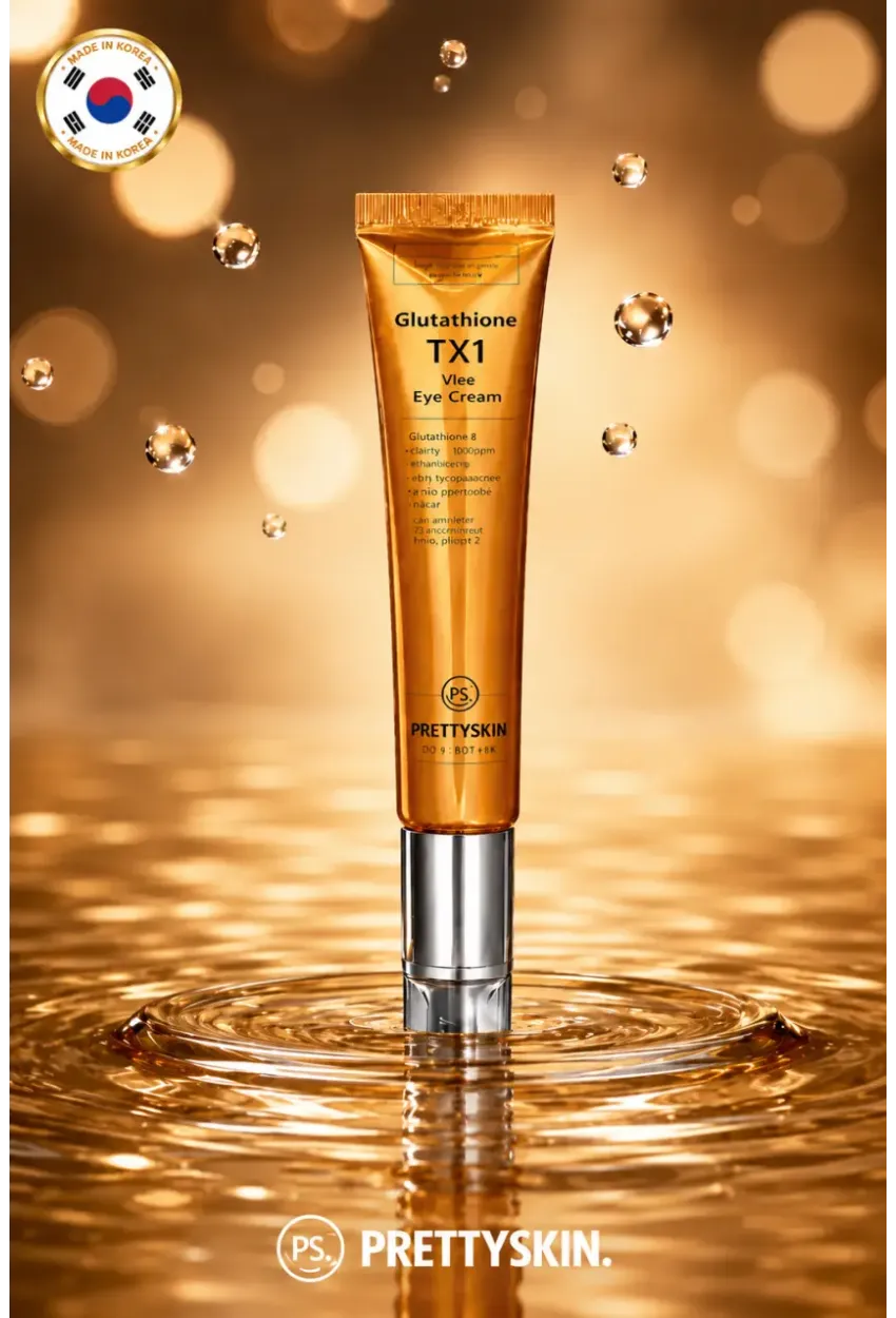 PS PRETTYSKIN Glutathione TX1 Vita Eye Cream 20 g | Soğutucu Titreşimli Aplikatör Aydınlatıcı ve Kırışıklık Karşıtı Göz Çevresi Kremi