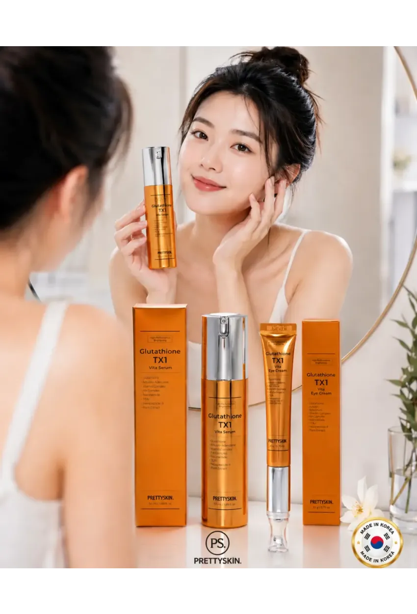 PS PRETTYSKIN Glutathione TX1 Vita Eye Cream & Glutathione TX1 Vita Serum