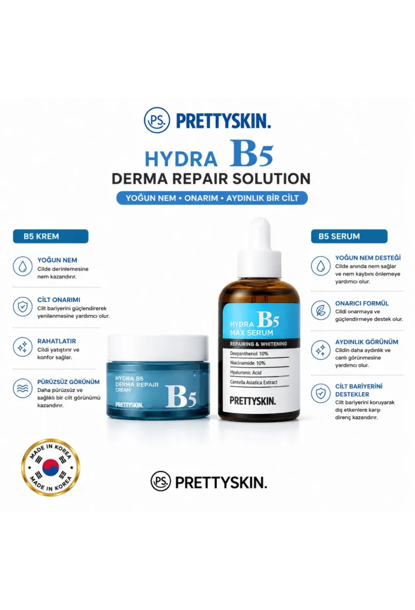 PS PRETTYSKIN Hydra B5 Derma Repair Cream & Hydra B5 Max Serum