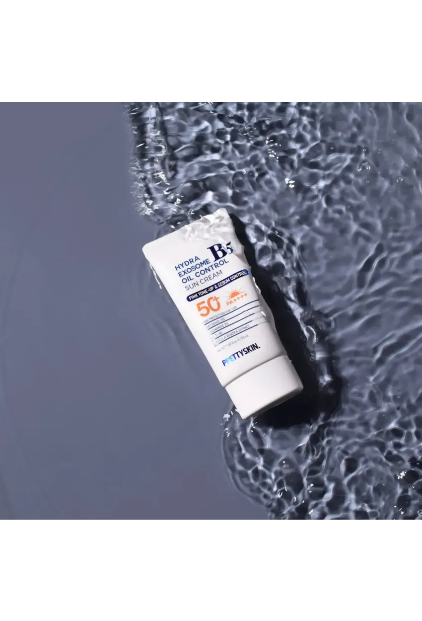 PS PRETTYSKIN Hydra Exosome B5 Oil Control Sun Cream SPF50+ PA++++ 50 ml | Karma Ciltler İçin Sebum Dengeleyici Güneş Kremi
