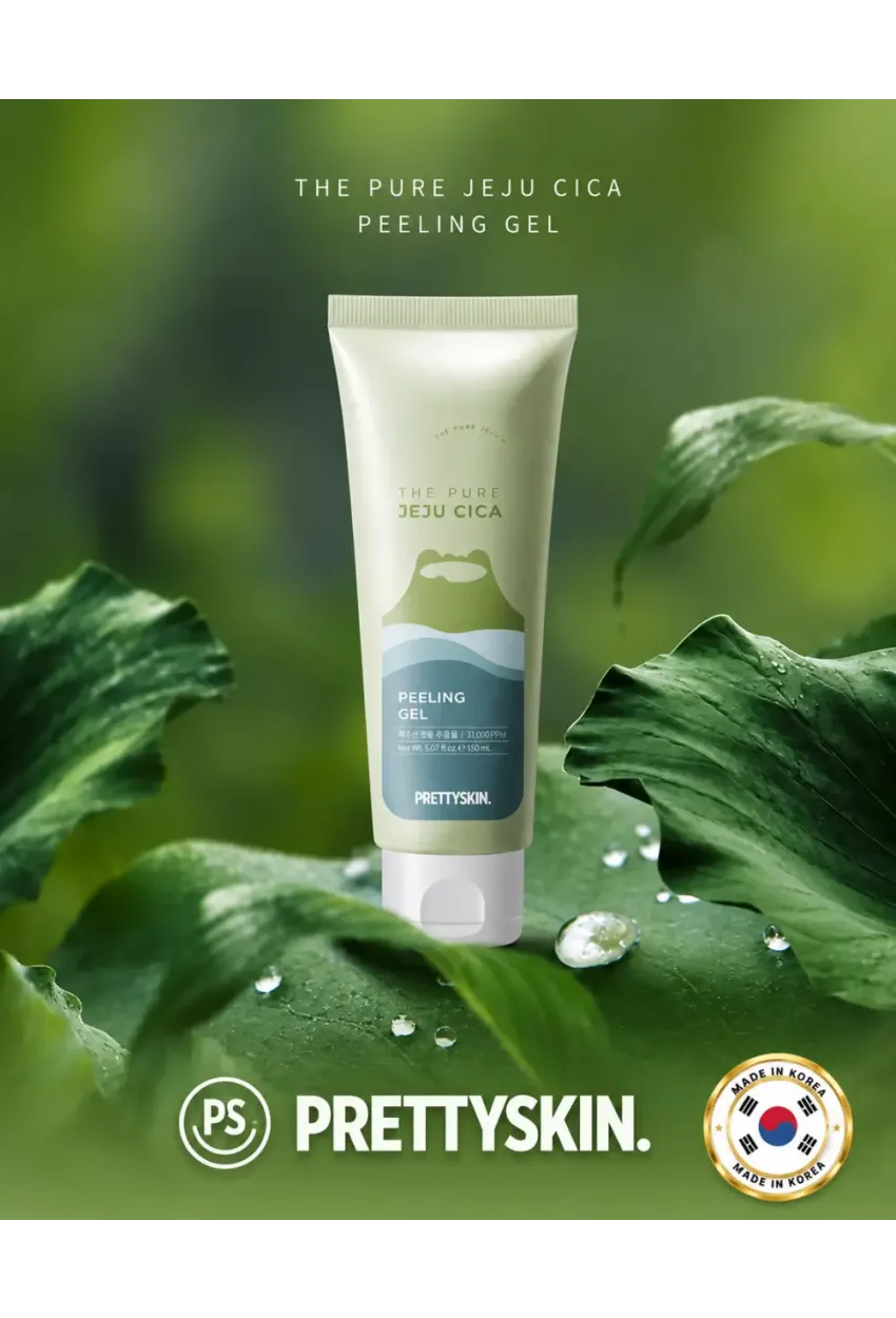 PS PRETTYSKIN Jeju Cica Peeling Gel – Hassas ve Yağlı Ciltler İçin Yatıştırıcı Peeling 150ml