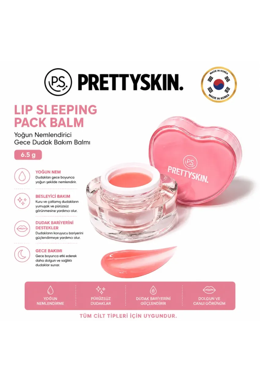 PS PRETTYSKIN Lip Sleeping Pack Balm 6.5 g | Nemlendirici Dudak Bakım Balmı