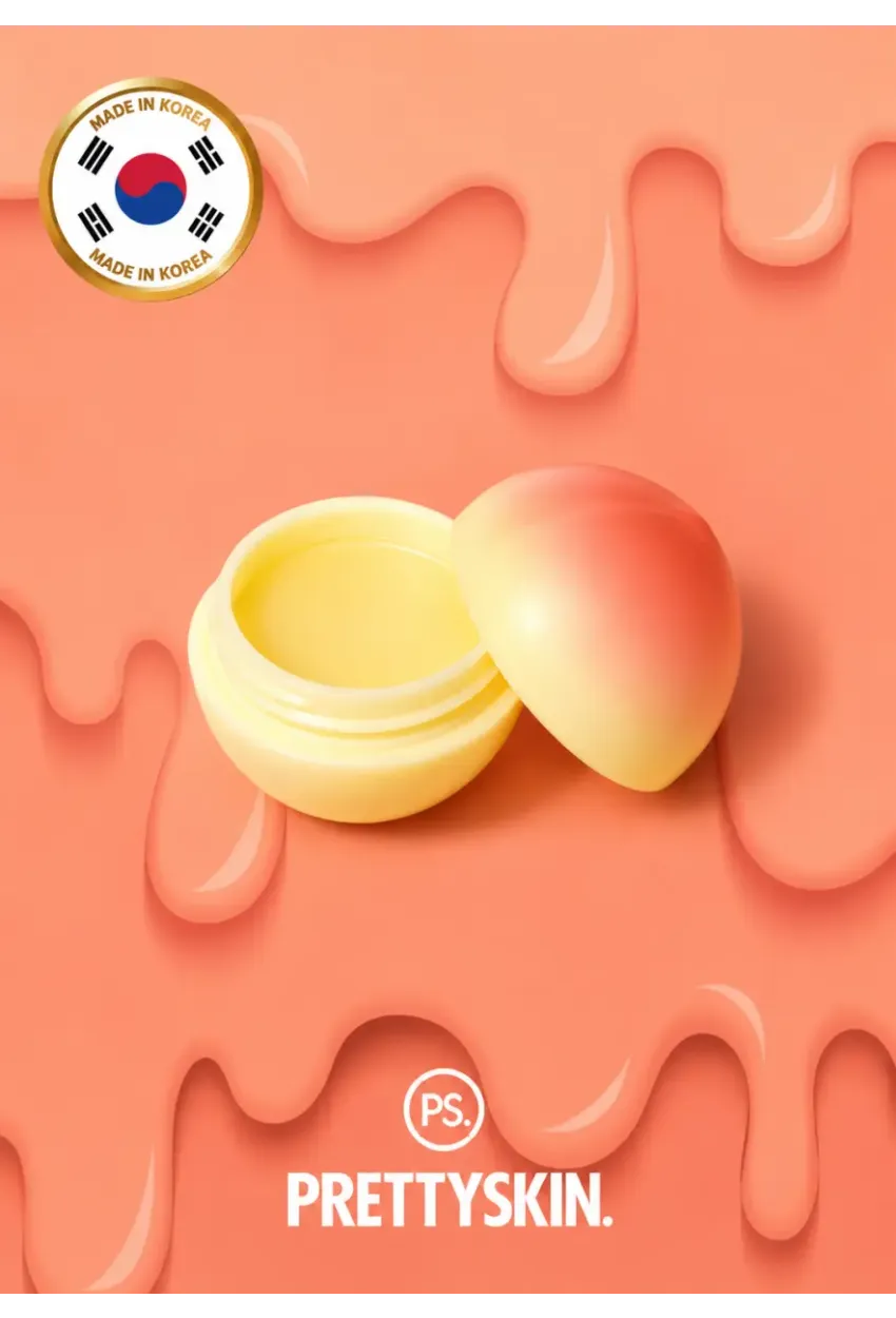 PS PRETTYSKIN Peach Lip Balm 9 gr | Nemlendirici Şeftali Özlü Dudak Bakım Balmı