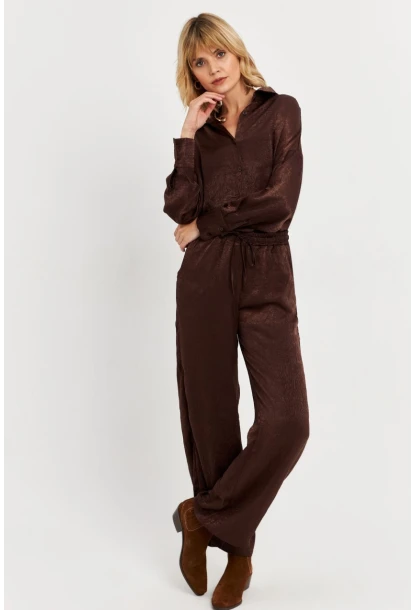 Kadın Acı-Kahve Saten Pantolon MCAR1128