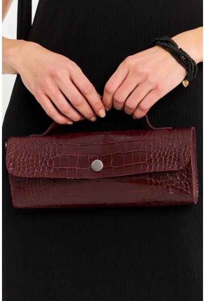 Kadın Bordo El Çantası BE713