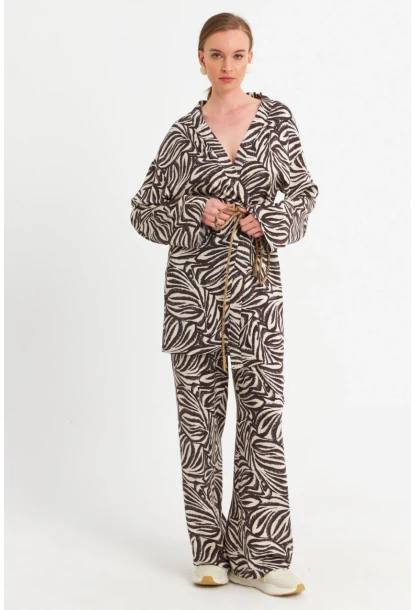 Kadın Ekru-Kahve Alt Üst Takım MGÇ202