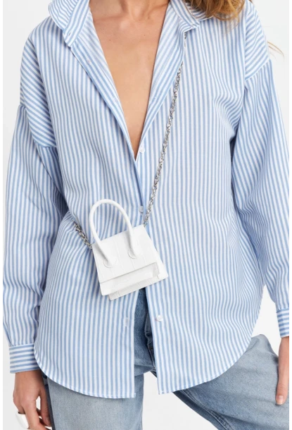 Kadın Ekru Zincir Askılı Mikro Çanta BE459