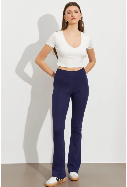 Kadın Lacivert İspanyol Paça Tayt ATS60