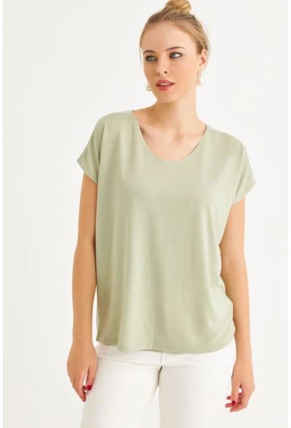 Kadın Mint Basic Bluz AYD410