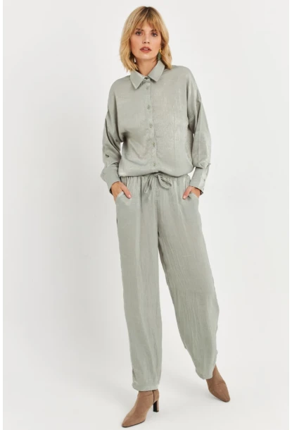 Kadın Mint Saten Pantolon MCAR1128