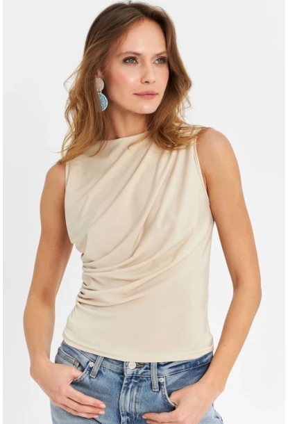 Kadın Taş Büzgülü Bluz YZ625