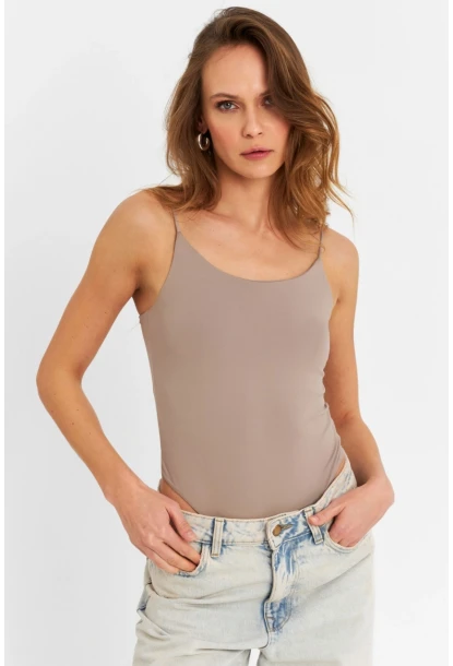 Kadın Vizon Çıtçıtlı Body ZH129