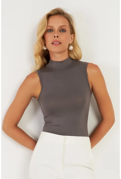 Kadın Antrasit Bluz LPP1289
