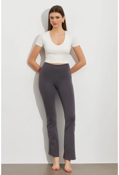 Kadın Antrasit İspanyol Paça Tayt ATS60