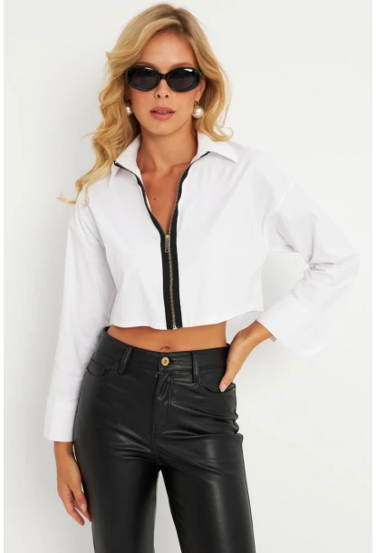 Kadın Beyaz Kısa Ceket CNG115