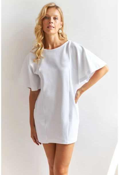 Kadın Beyaz Mini Elbise KAZ22