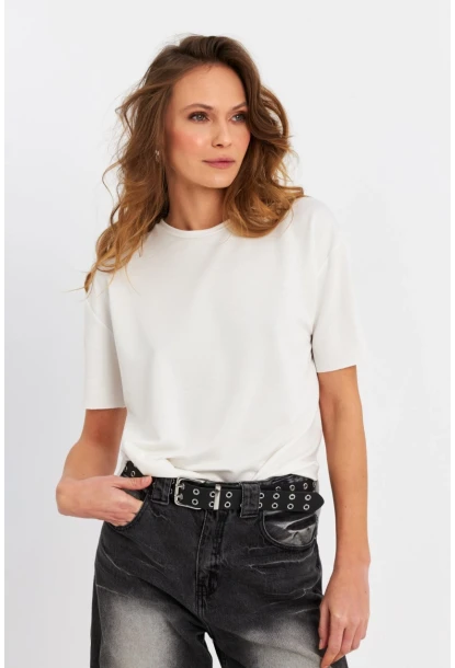 Kadın Ekru Basic Bluz RSP863