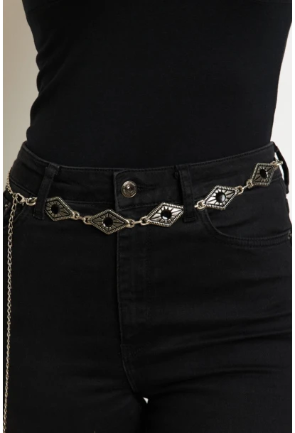 Kadın Gümüş Rengi Zincir Kemer BE1006