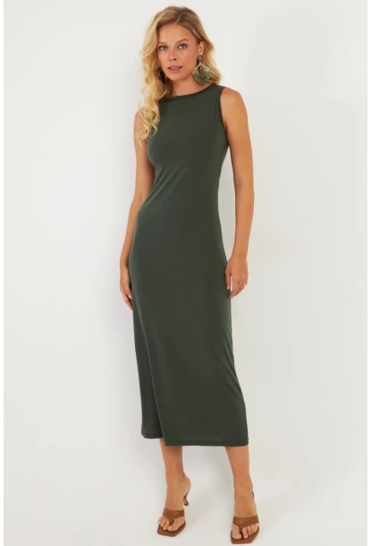 Kadın Haki Basic Elbise DMR2433