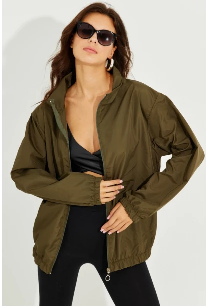 Kadın Haki Mevsimlik İnce Yağmurluk MEN2005